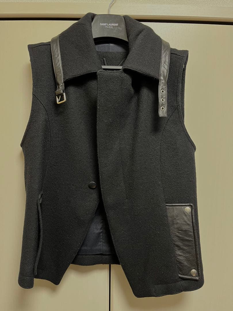 定価13万イヴ・サンローラン コレクション着ウールベスト ステファノ・ピラーティ
