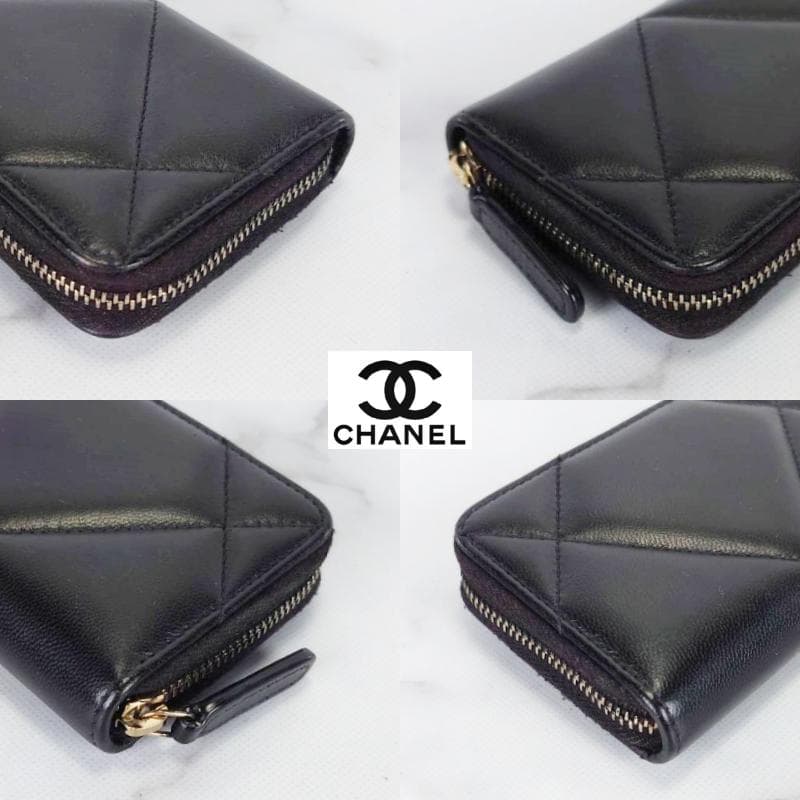 【レンティー】超美品　ラムスキンCHANEL19　マトラッセ　ケース