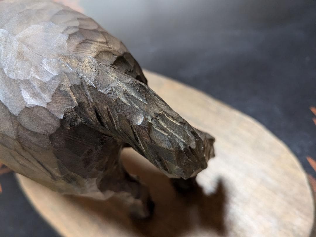 ヴィンテージ工芸品　おんたけ彫刻 杉本照岳作 木曽馬 信州木彫りアート