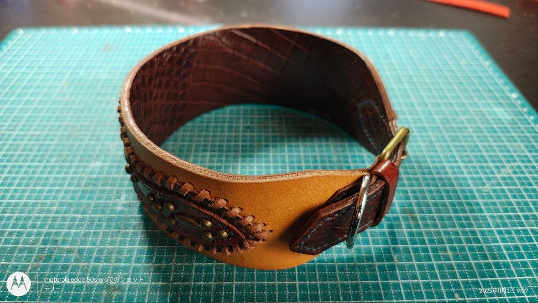 大型犬用ハンドメイド首輪㊵