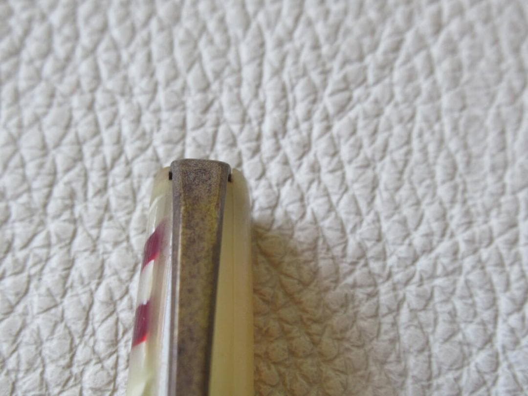 ◆美品 希少 大正時代◆高島屋製 クリーム地に赤と白 セルロイド製 ペンシル