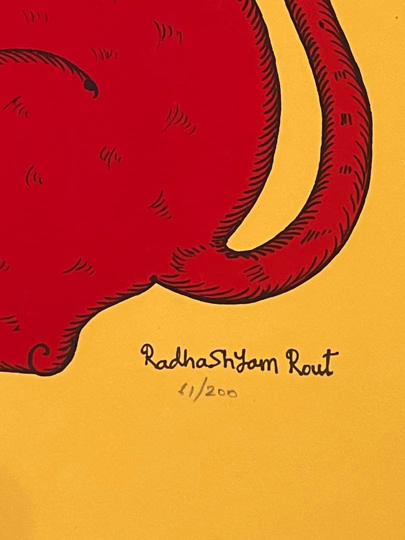 Tara Books “SLOW CAT” スクリーンプリントハンドメイドカード