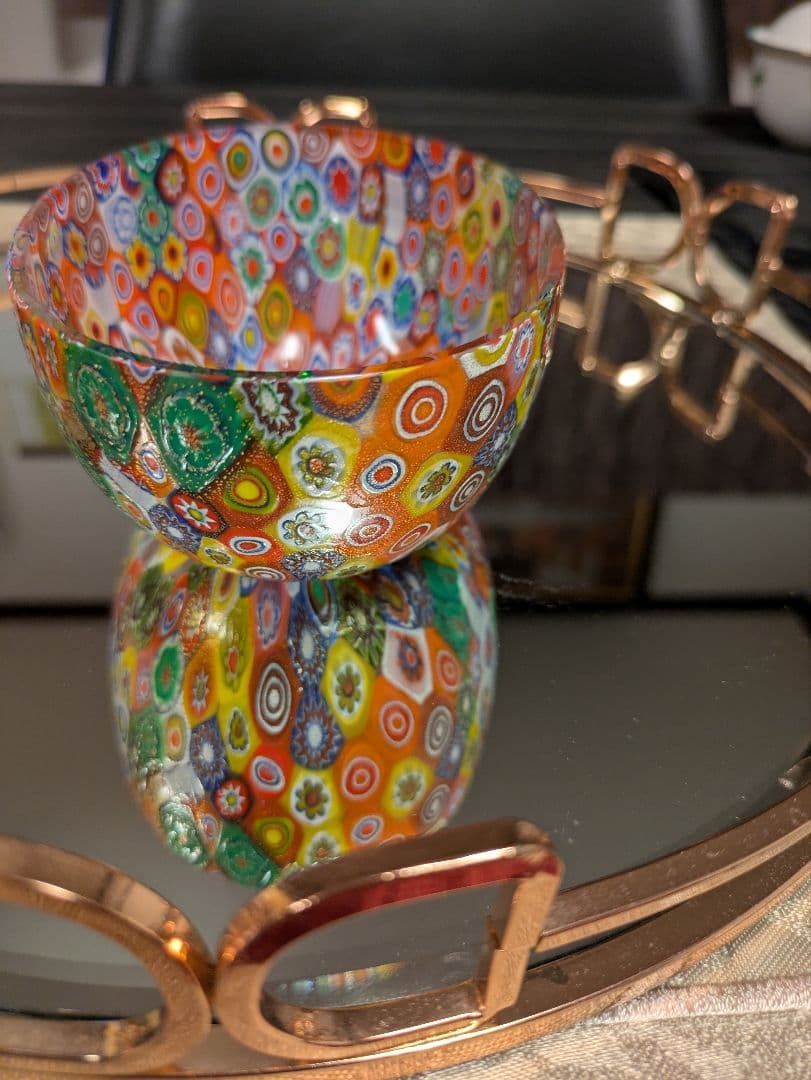 ベネチアンガラス　ミルフィオリ　ボウル