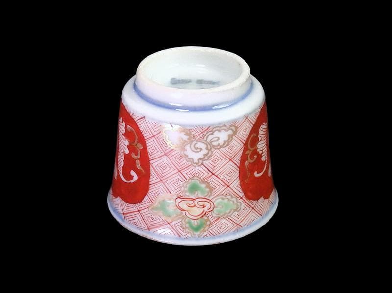 大聖寺伊万里　金襴手　金唐草に牡丹の図　小猪口　５客　N276AS-CZm