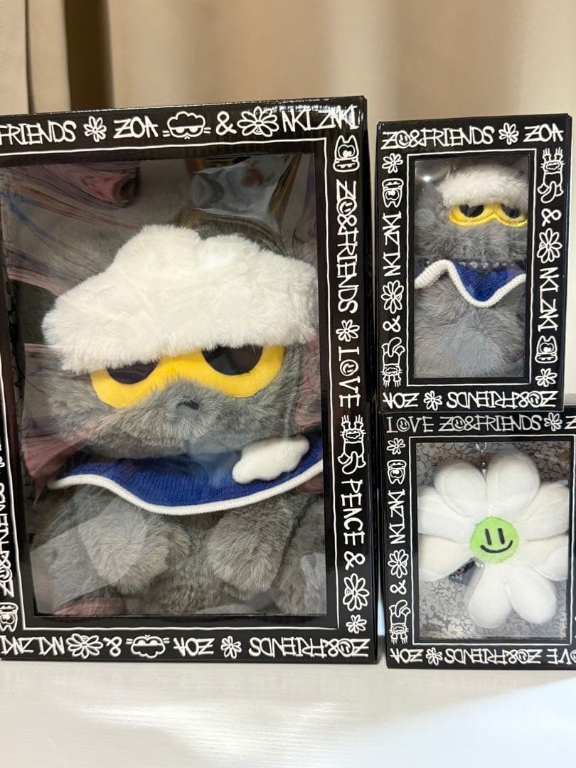 ZO&FRIENDS MEDIUMぬいぐるみ&ぬいぐるみキーリング 3点セット