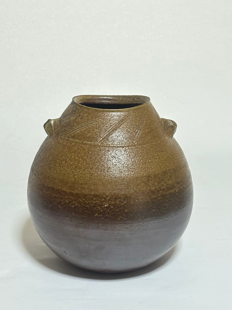 備前焼　壷　人間国宝　藤原雄　共箱　　素晴らしい出来！　最終値下げ！