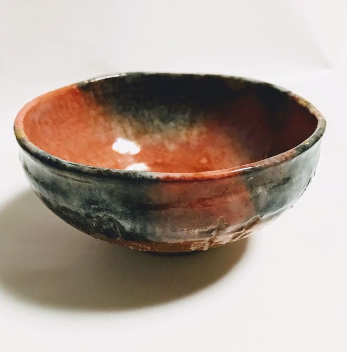 小川長楽作 毒湛筆刻入 逸品茶碗