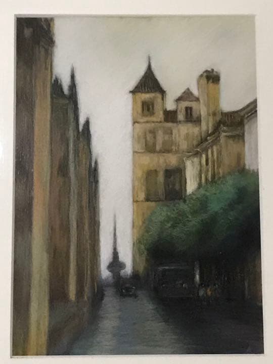 絵画★原画★１点物の作品★本物★額装★インテリア★パステル画★水彩画★風景画