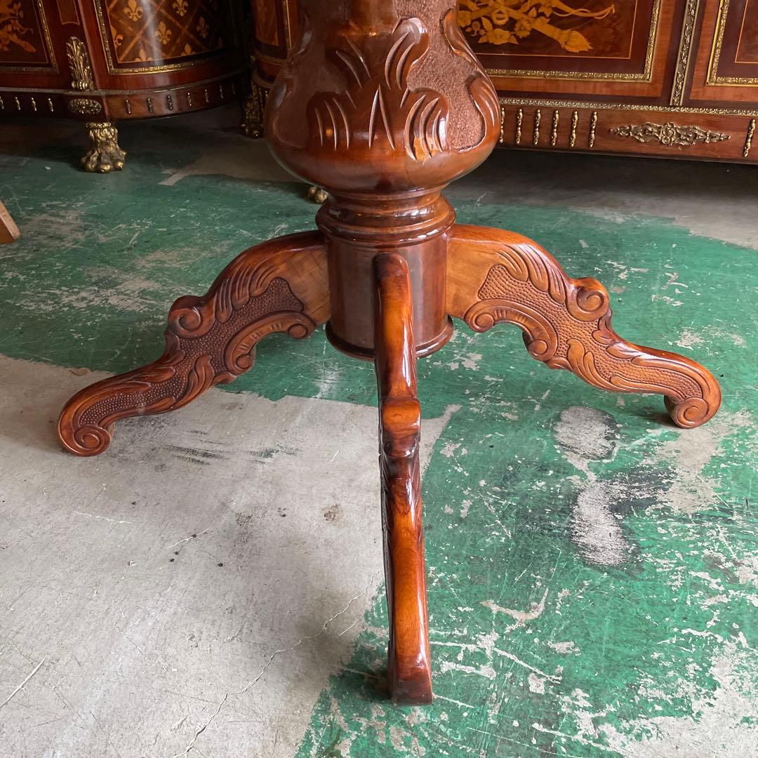 最終お値下げ‼︎ イタリア製・象嵌模様・ 丸テーブル