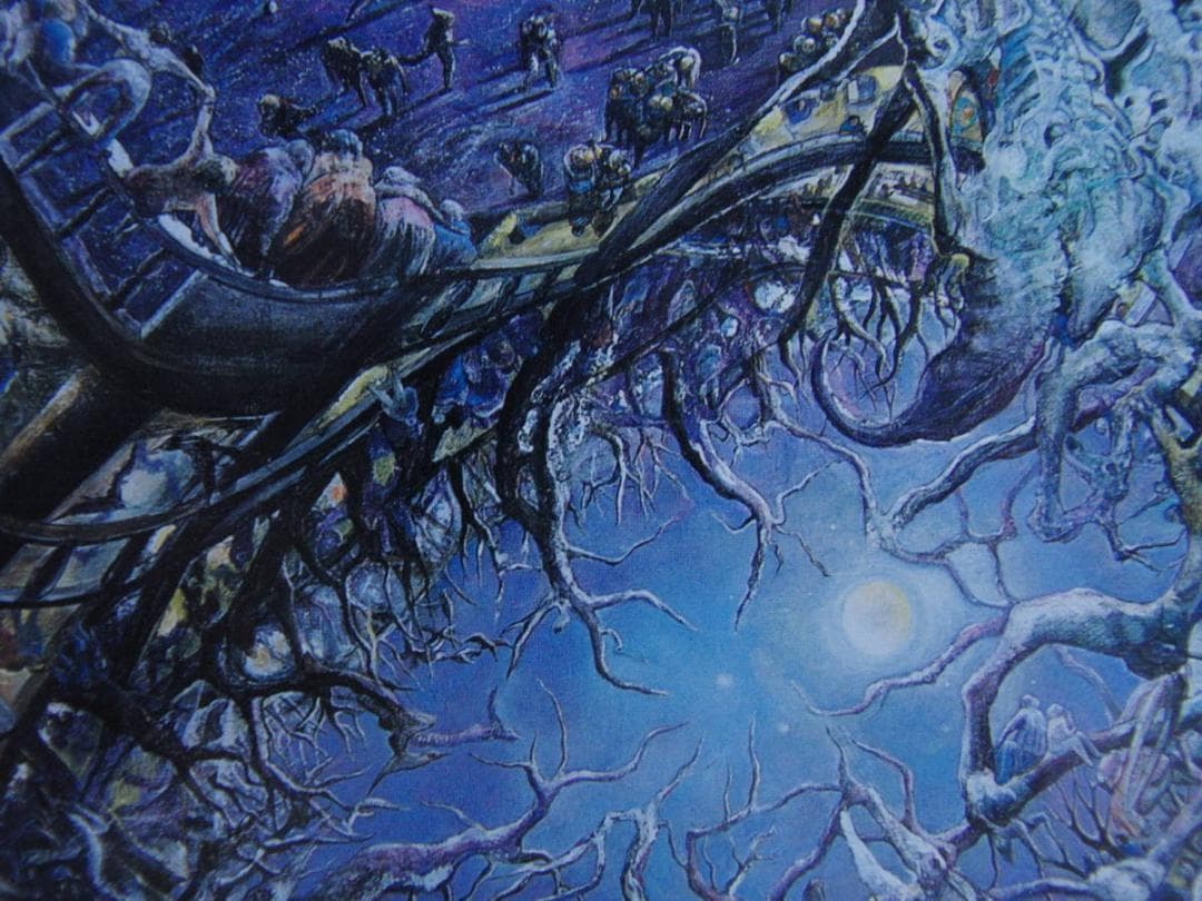 遠藤彰子、【『とおい静けさ』冬の音】、希少な額装用画集より、新品額装付