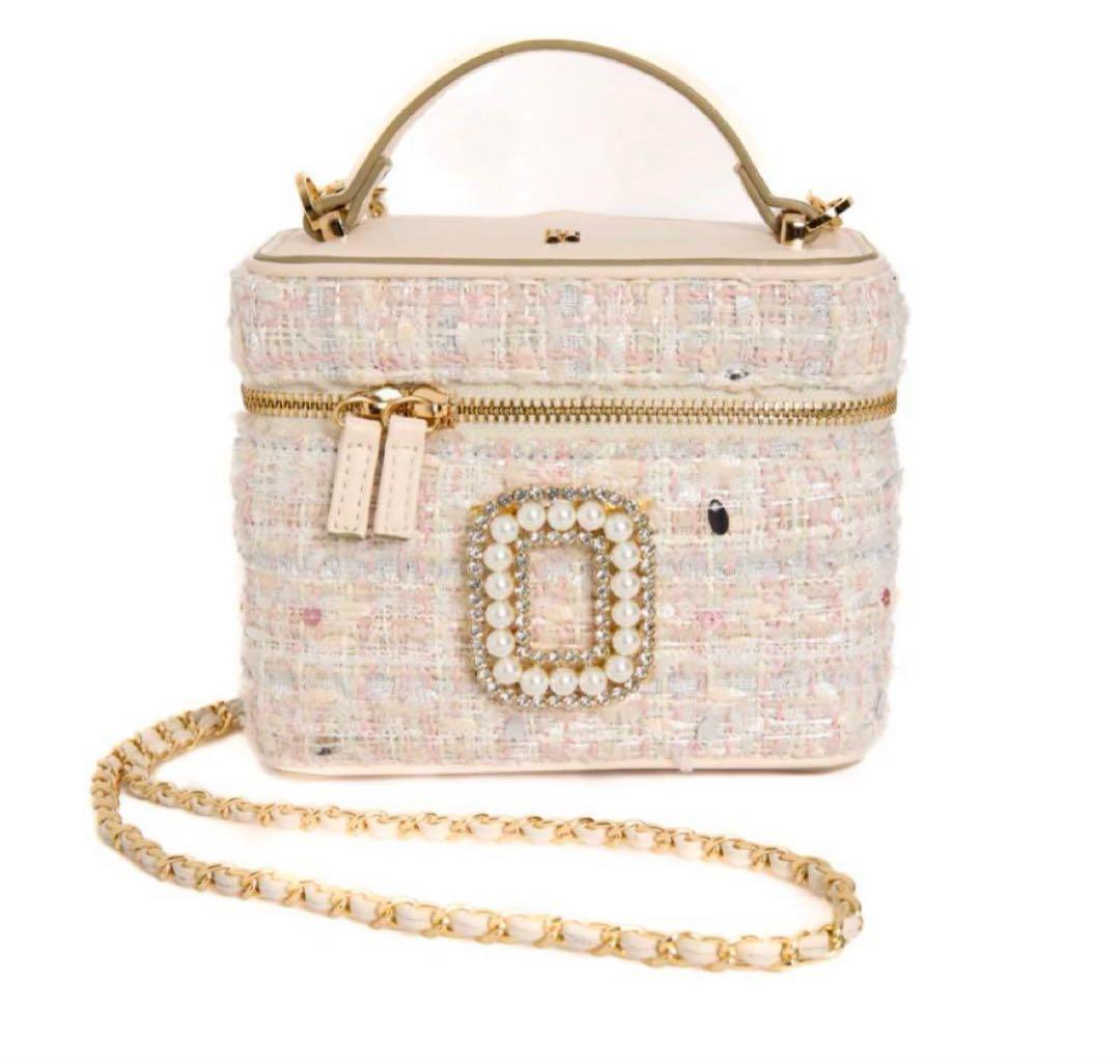バッグ Herlipto Tweed Crystal Vanity Bag