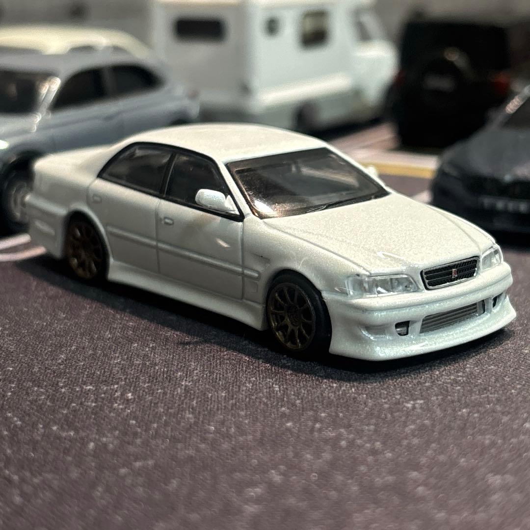 箱付き ターマックワークス1/64 チェイサー VERTEX ホワイトメタリック