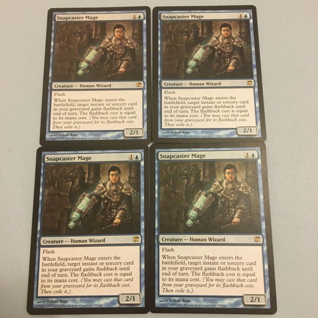 英語　mtg 4枚セット　瞬唱の魔道士　Snapcaster mage
