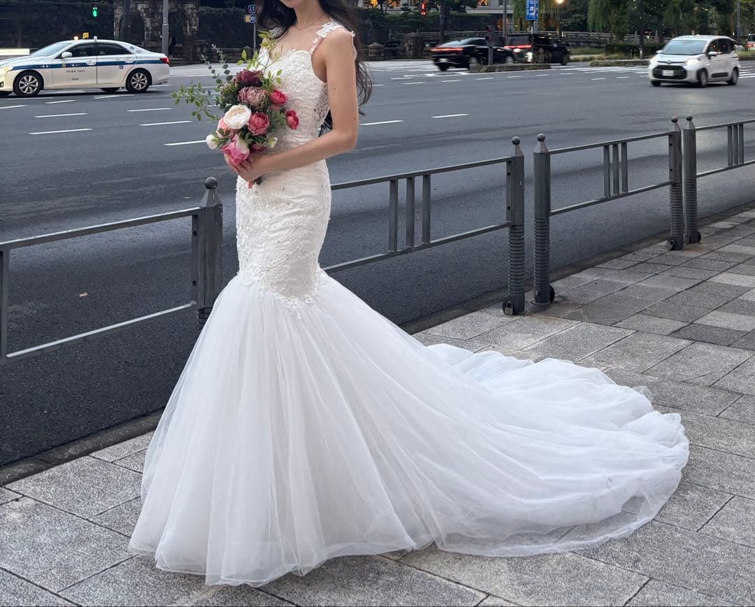 値下げ‼️結婚式　マーメイド　ガリアラハヴ風　ウェディングドレス　前撮り
