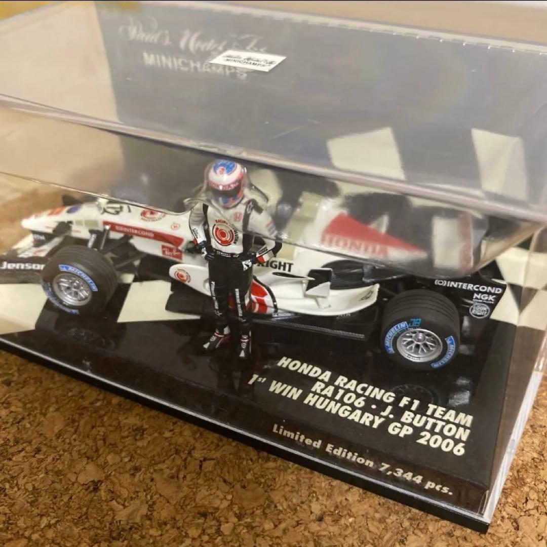 ミニチャンプスHONDARACING RA106.J.BUTTON 1 WIN