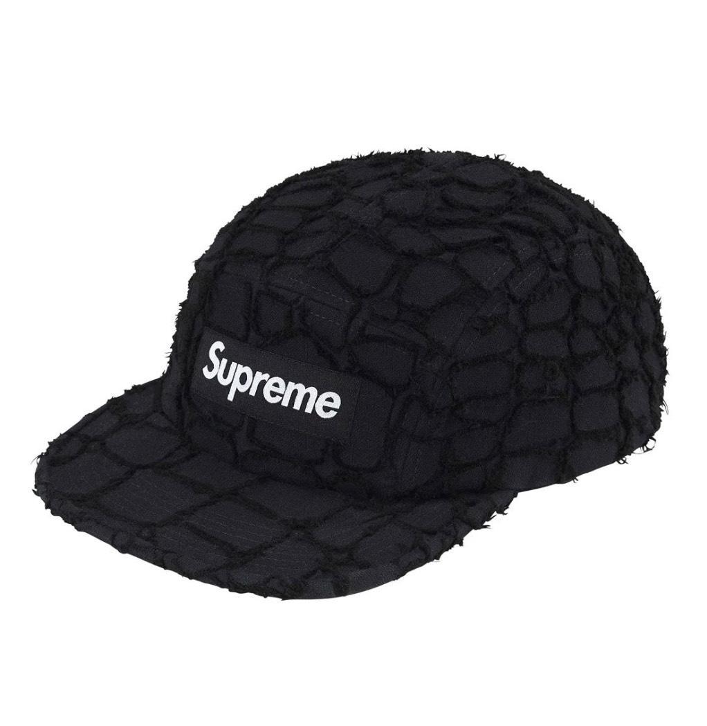 帽子 Supreme Frayed Croc Denim Camp Cap