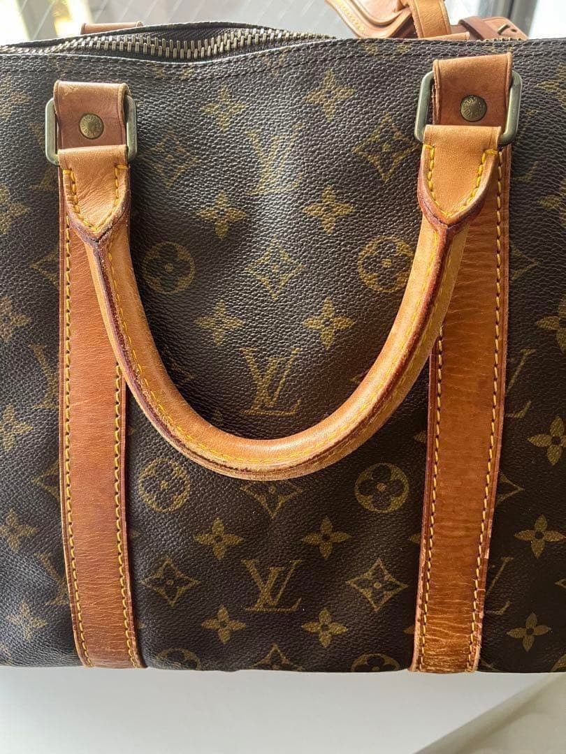 ルイヴィトン　旅行カバン　ボストンバック　キーポル　モノグラム　レトロ　総柄