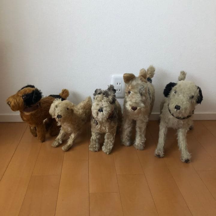 最終値下げ　アンティークヴィンテージ 犬　ぬいぐるみ　ドッグ　セット　シュタイフ