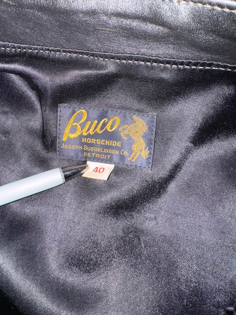 buco j-100 j100 ブラックレザーシングルライダースジャケット