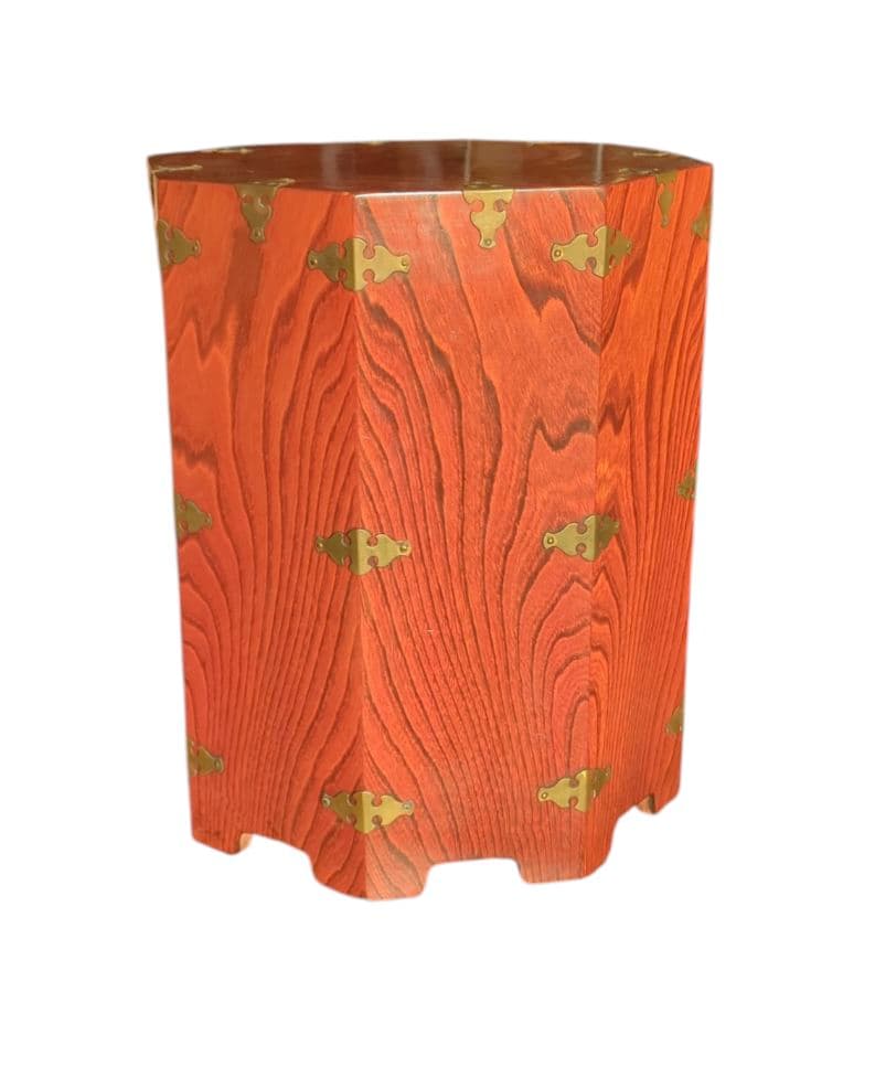 李朝 李朝家具 八角箱 時代物 金具 収納箱 韓国美術 木 木工 木製 帽子入