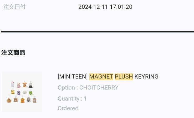 miniteen チェチェリー マグネットキーリング エスクプス