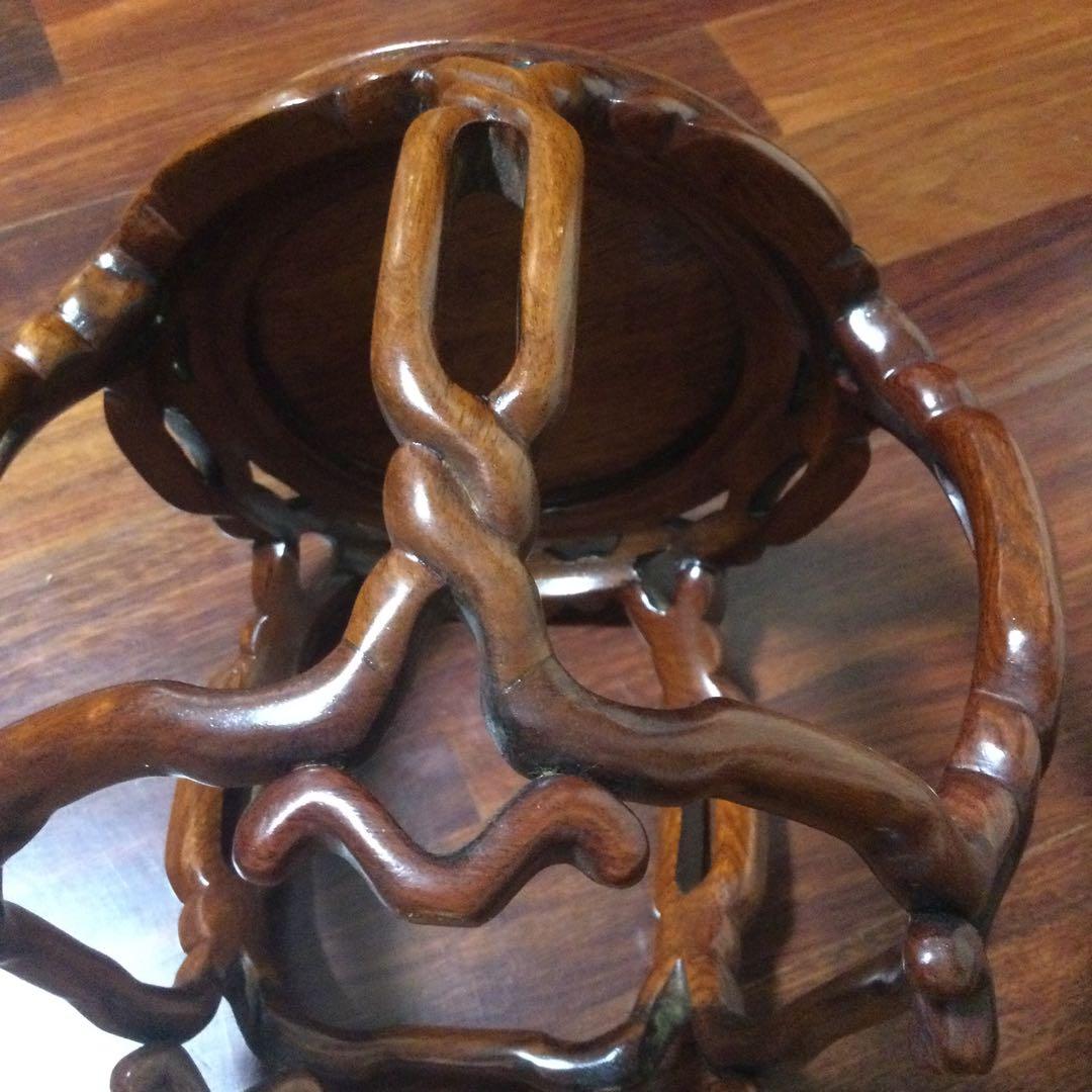 唐木の五足花台