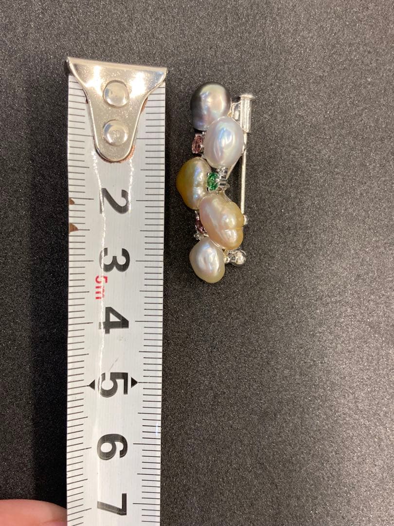 南洋真珠ブローチ バロック真珠