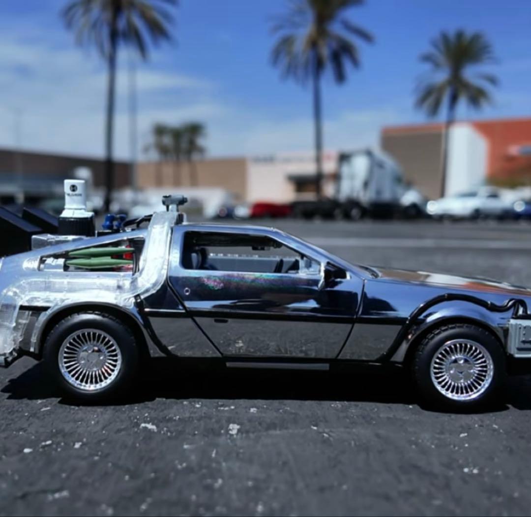 BTTF デロリアン 1/24 JADA 限定 クローム Ver 新品・未開封