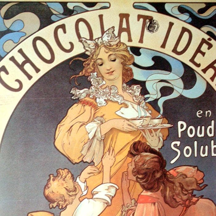 特別額装済/ショコラ イデアル/アルフォンス ミュシャ