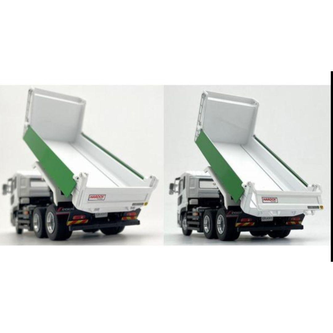 UDTRUCKS QUON KYOKUTOダンプ(ホワイト/ブラックフレーム)