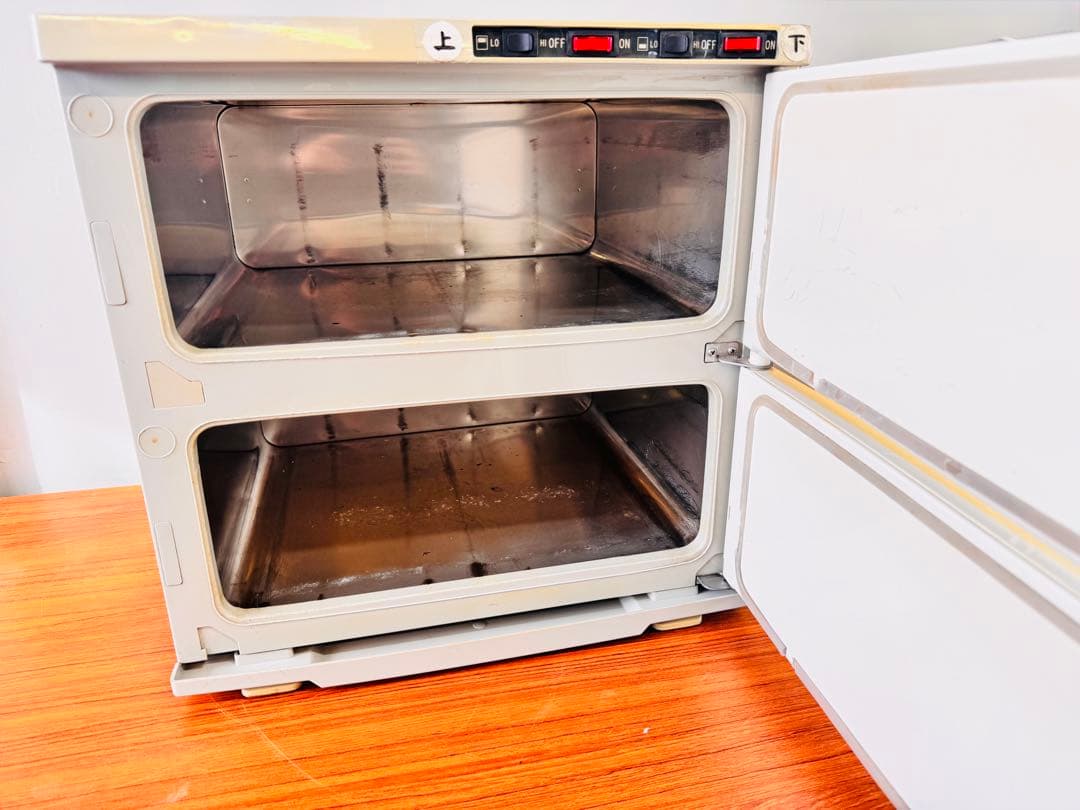 ホウエイ 業務用 タオルウォーマー 2段2扉 ホワイト 動作品 送料込み