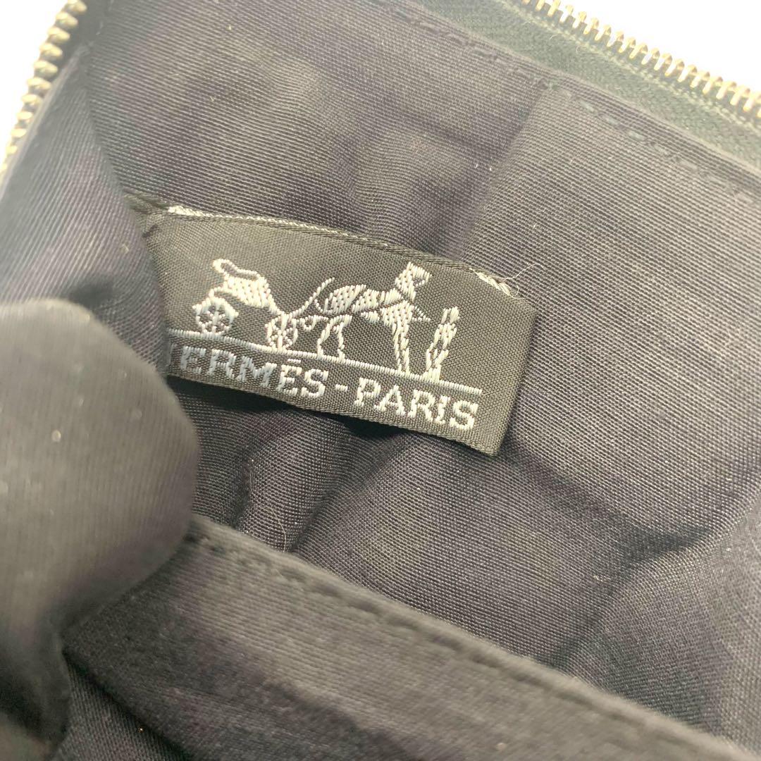 HERMES フールトゥ　財布　グレー　キャンバス　ウォレット