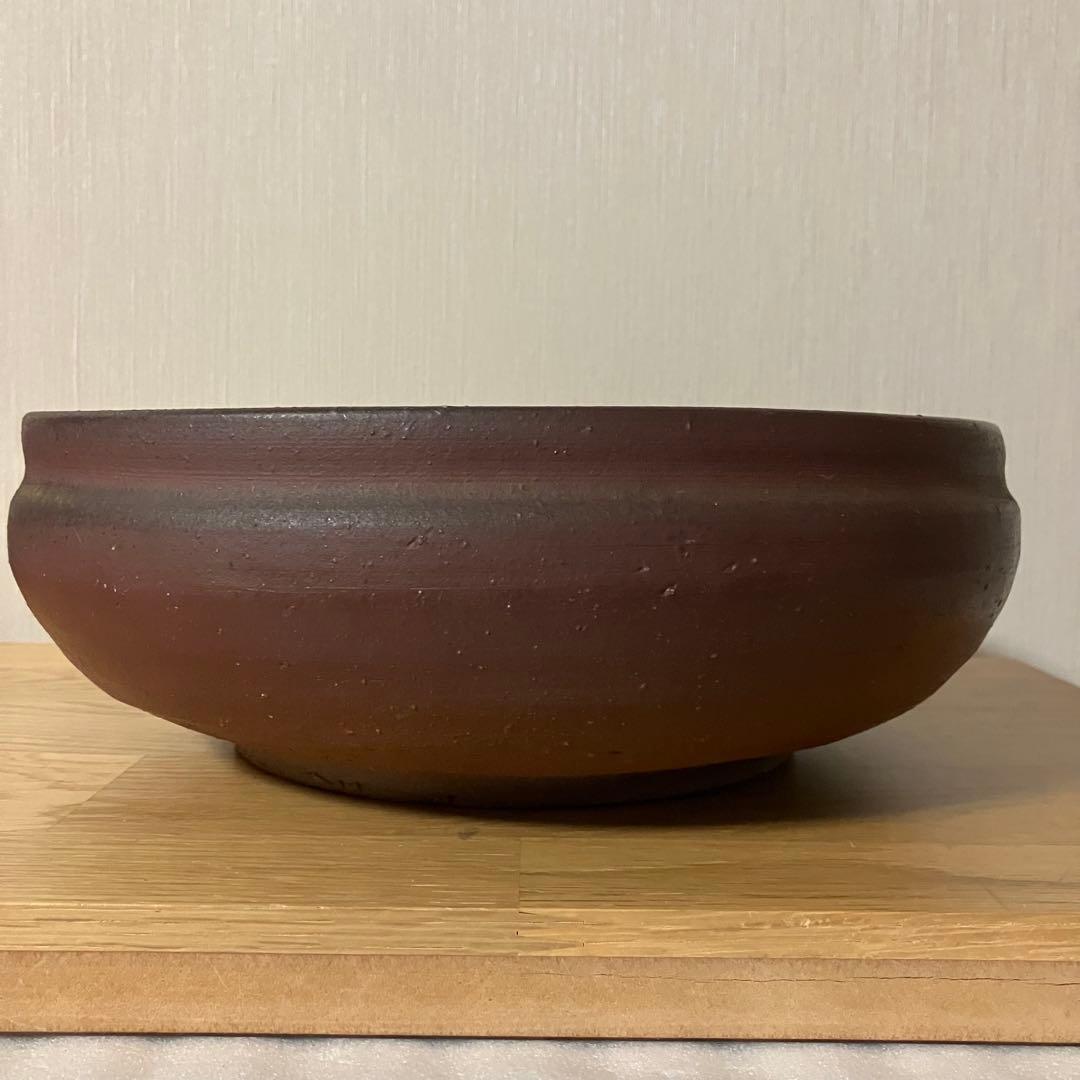 備前焼　水盤　花器　生花　的野求造