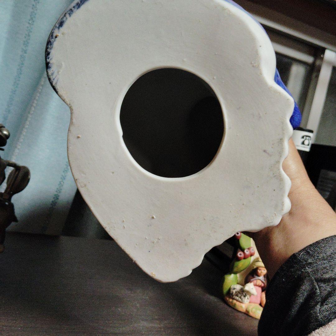 日本の磁器ナニキネコ花柄の陶器製猫の置物 Sanrio