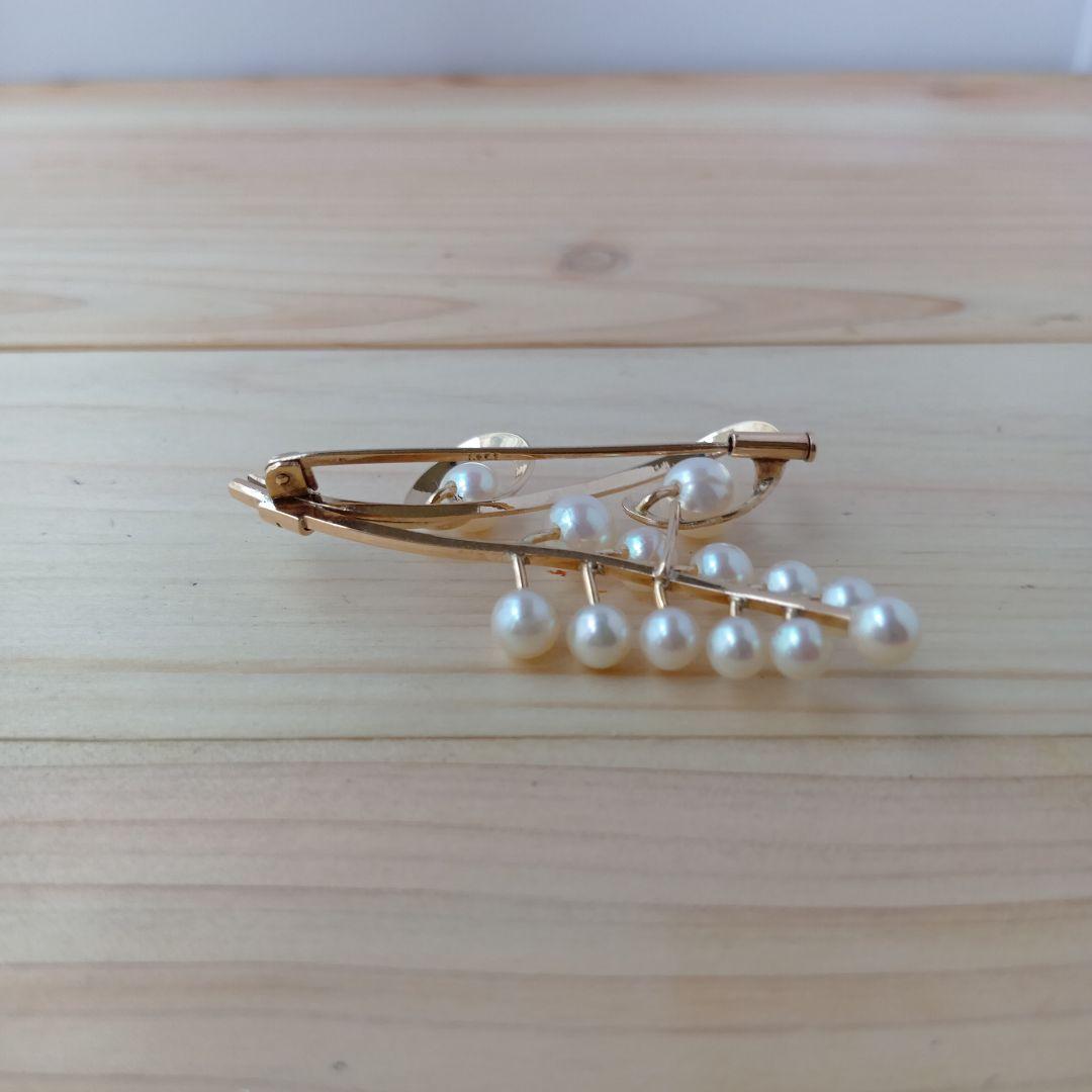 K14パールブローチ