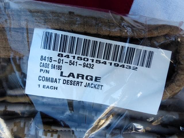 米軍実物　USMC　180S コンバットデザートジャケット L　マーパット　08
