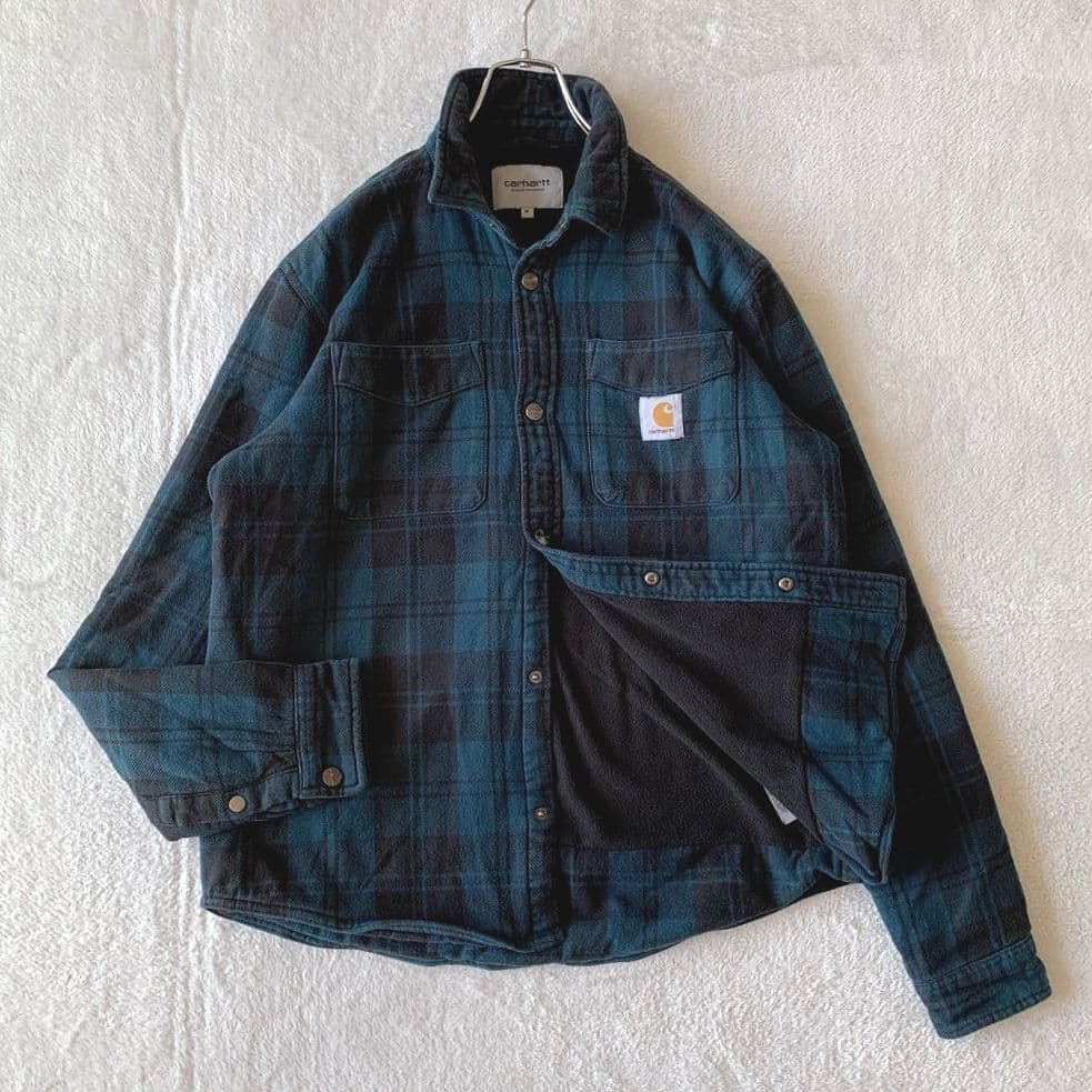 人気 CARHARTT WIP チェック シャツ ジャケット 裏地 フリース