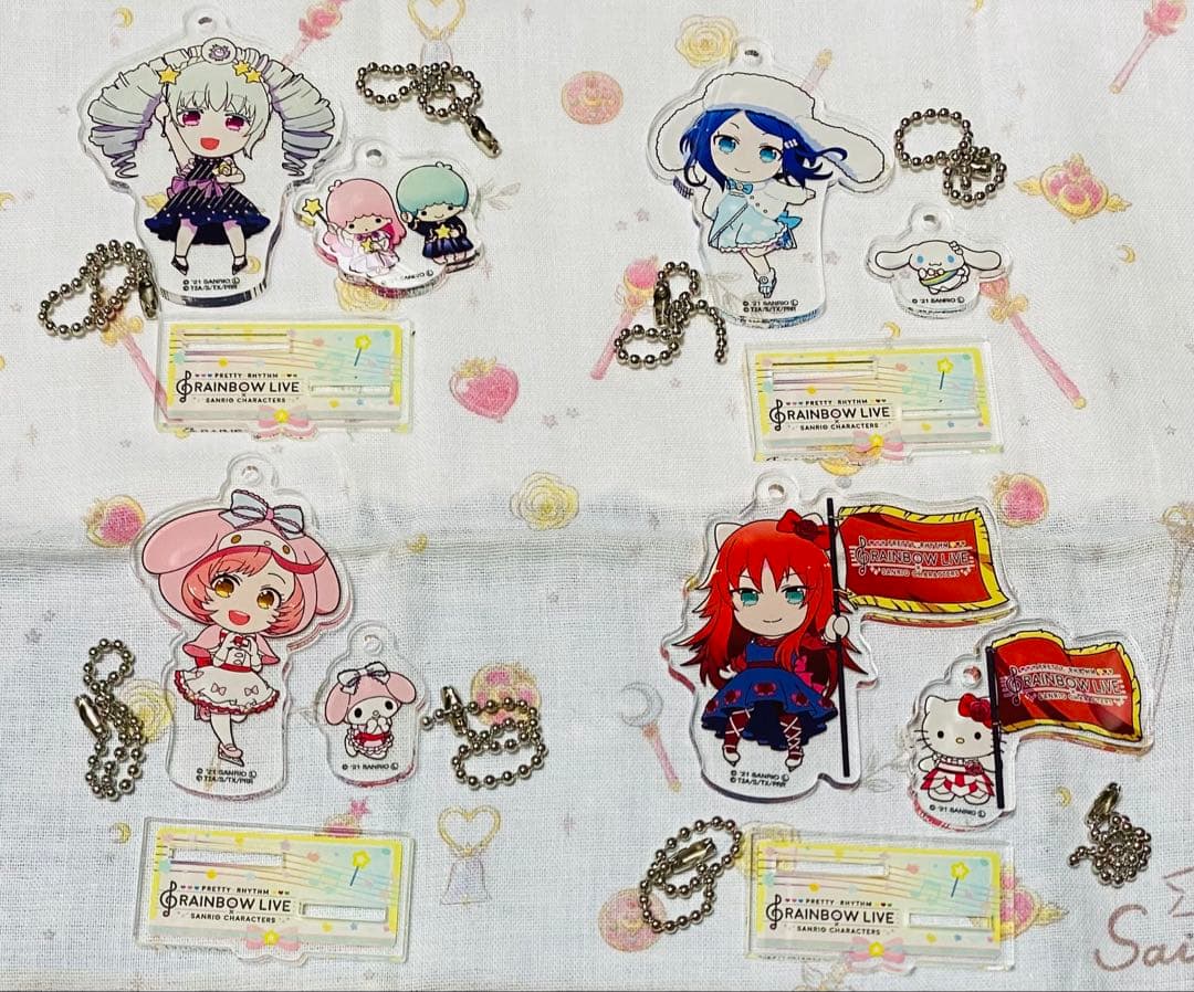 プリティーリズム・レインボーライブ サンリオコラボ アクリルスタンドキーホルダー