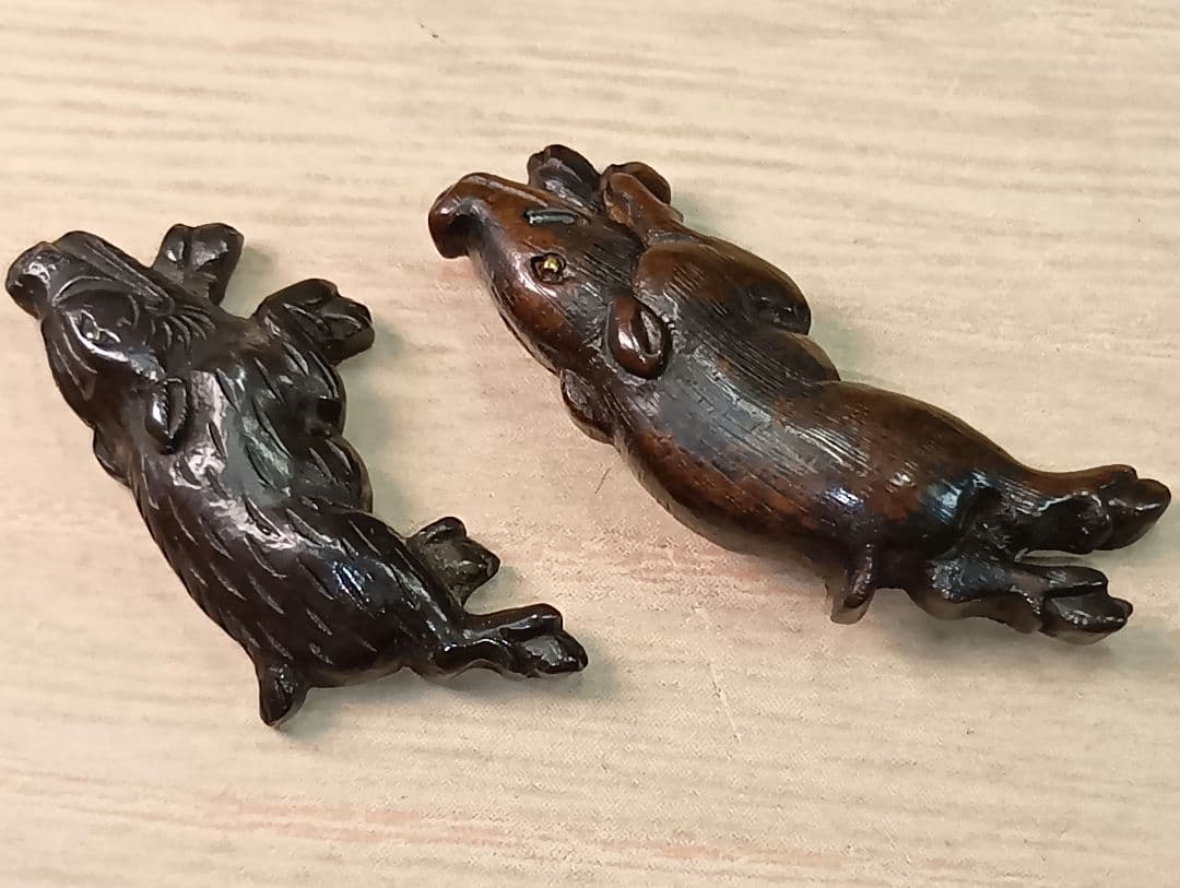 煙草入れ／猪目貫／前金具