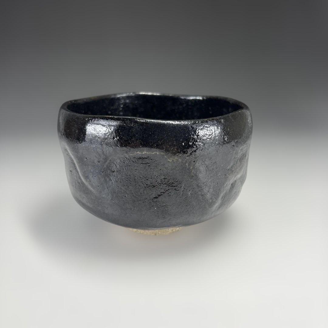 【茶道具】園部玄哉造　黒茶碗（共箱）★送料込★