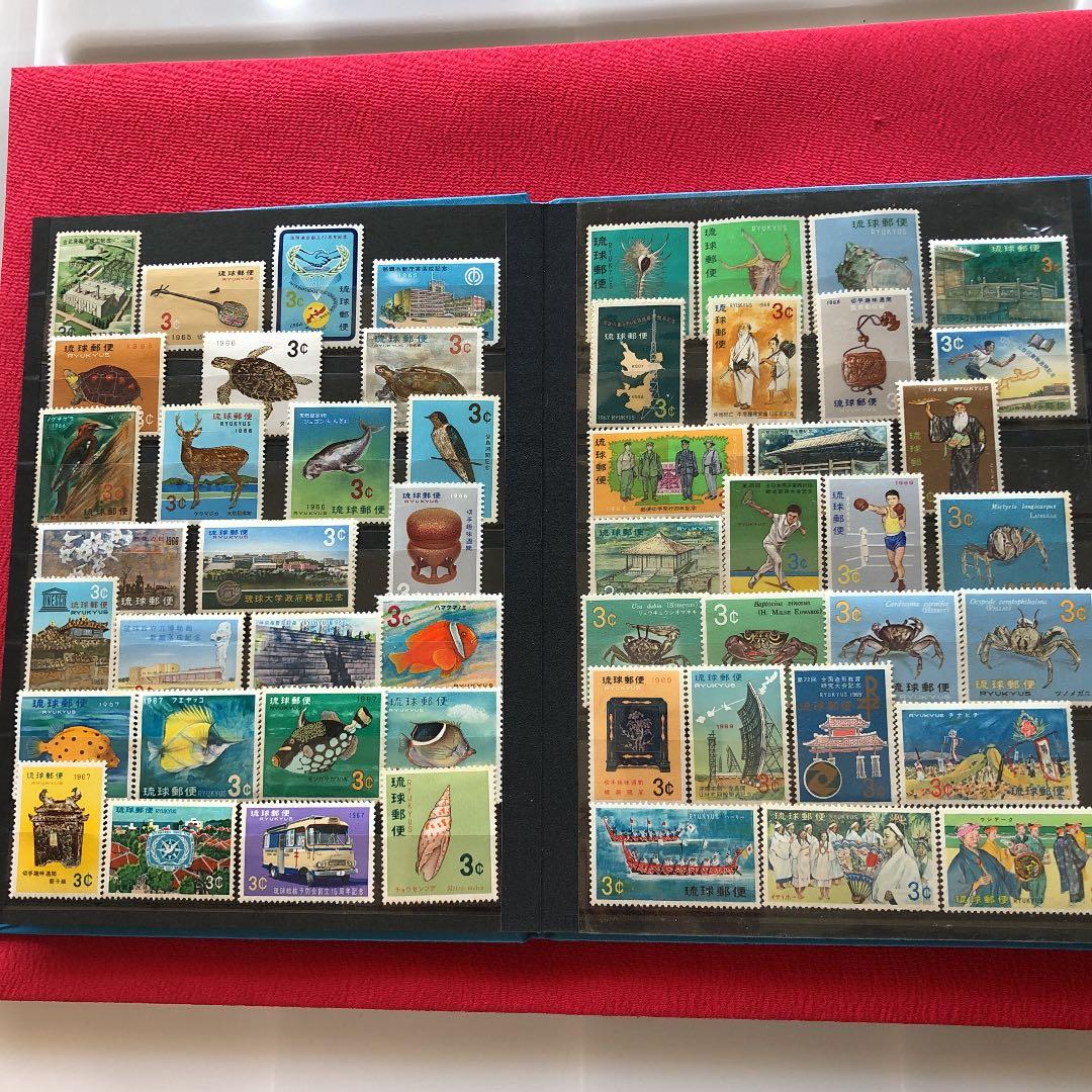 ストックブック１冊全て琉球切手！１４２種＋レア小型シート５種（単片２０枚内包）！