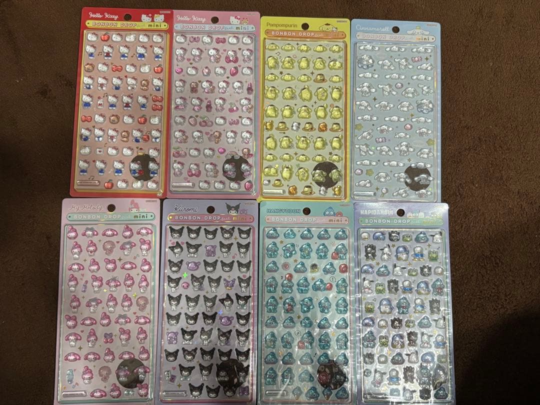 ボンボンドロップシールミニ　サンリオ8種セット