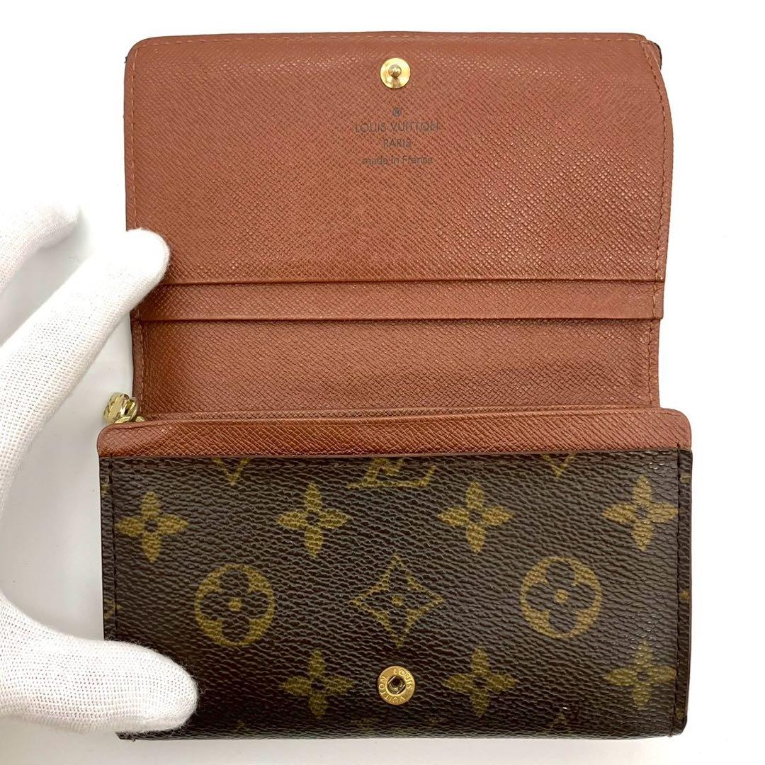 正規品 ルイヴィトン トレゾール 二つ折り財布 モノグラム L字ファスナー