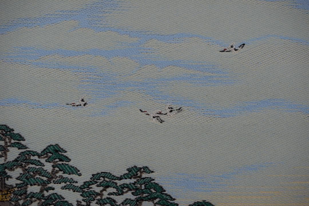 【複製】横山大観/蓬莱山図/織物/掛軸☆宝船☆Z-455