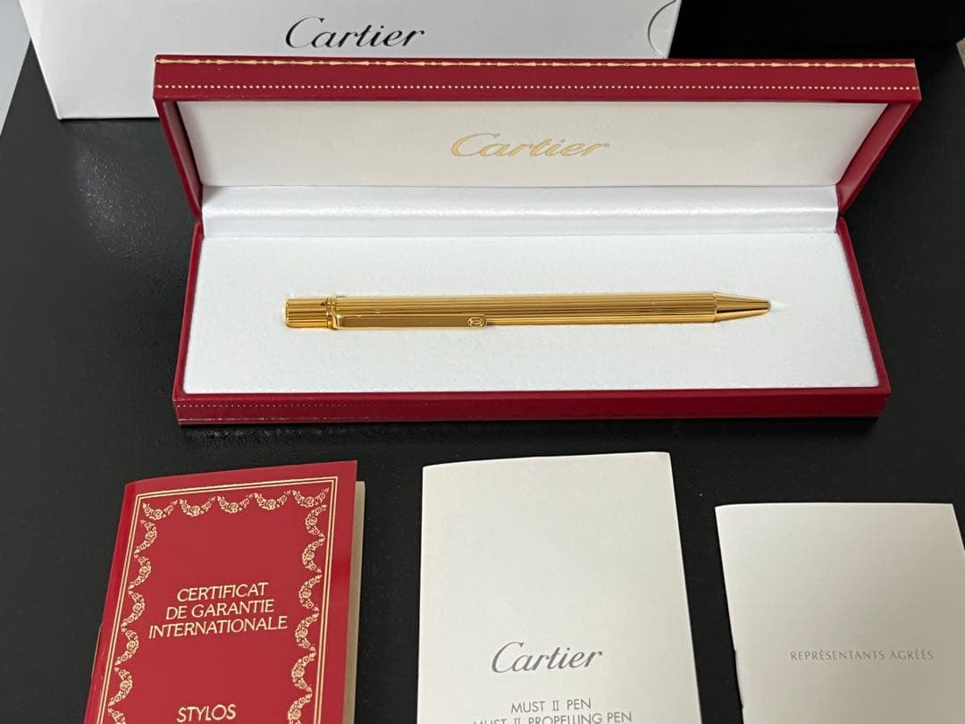 【極美品　未使用】Cartier マストドゥ　カルティエ　ゴールドボールペン