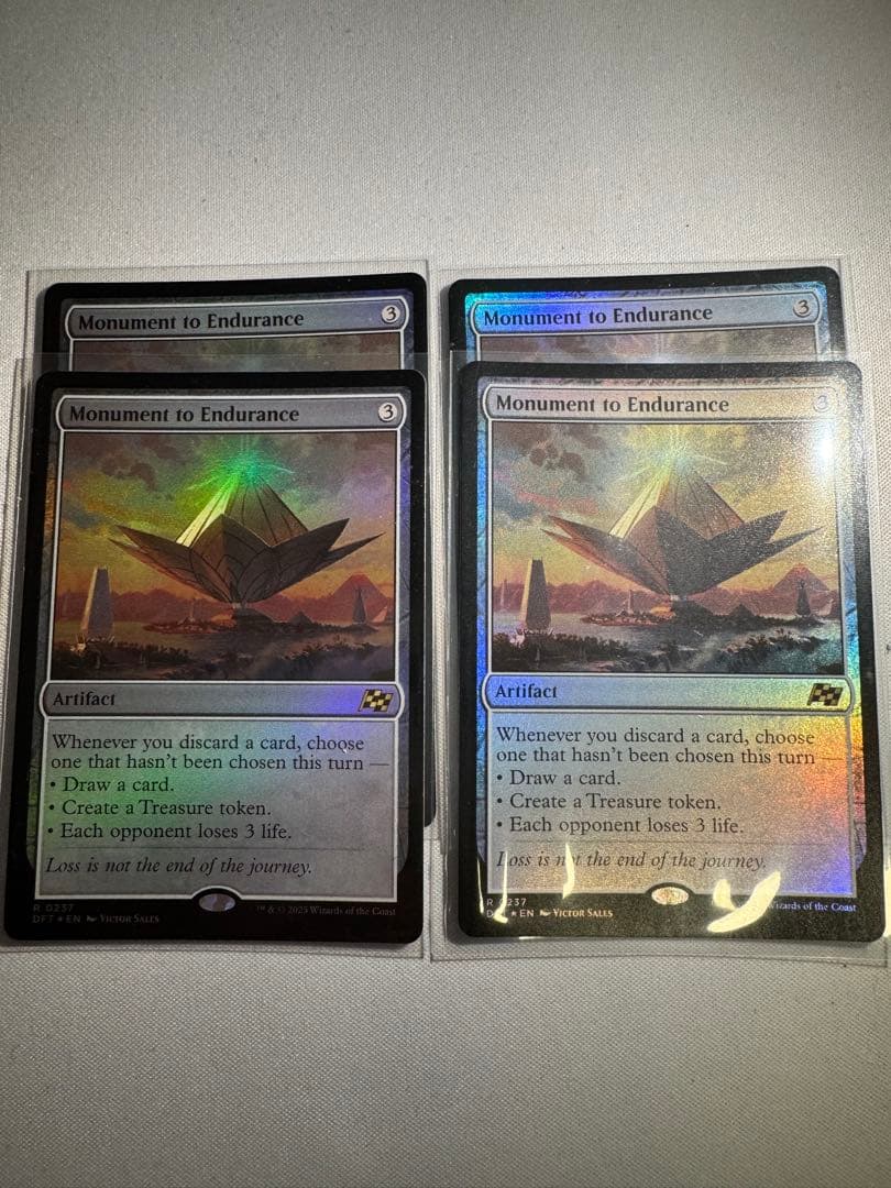 【MTG】忍耐の記念碑　英語 FOIL 4枚セット