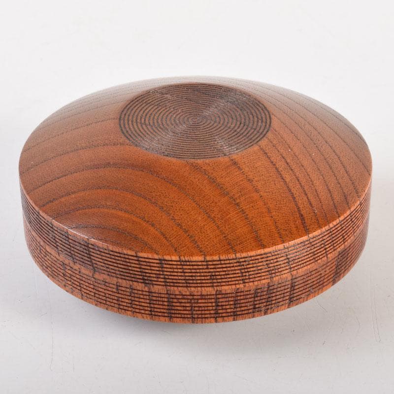 茶道具　塗師　川瀬表完作　欅拭漆　香合　共箱　V　6834