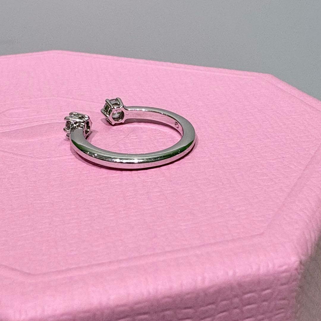 スワロフスキー 2連 リング 11号 Constella コンステラ シルバー