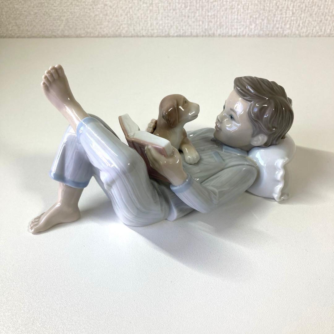 【レア美品】LLADRO フィギュリン No.8034 僕にも読んで