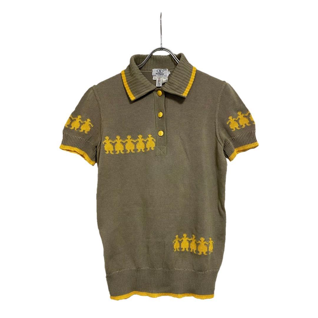 80s-90s FENDI サマーニットポロシャツ